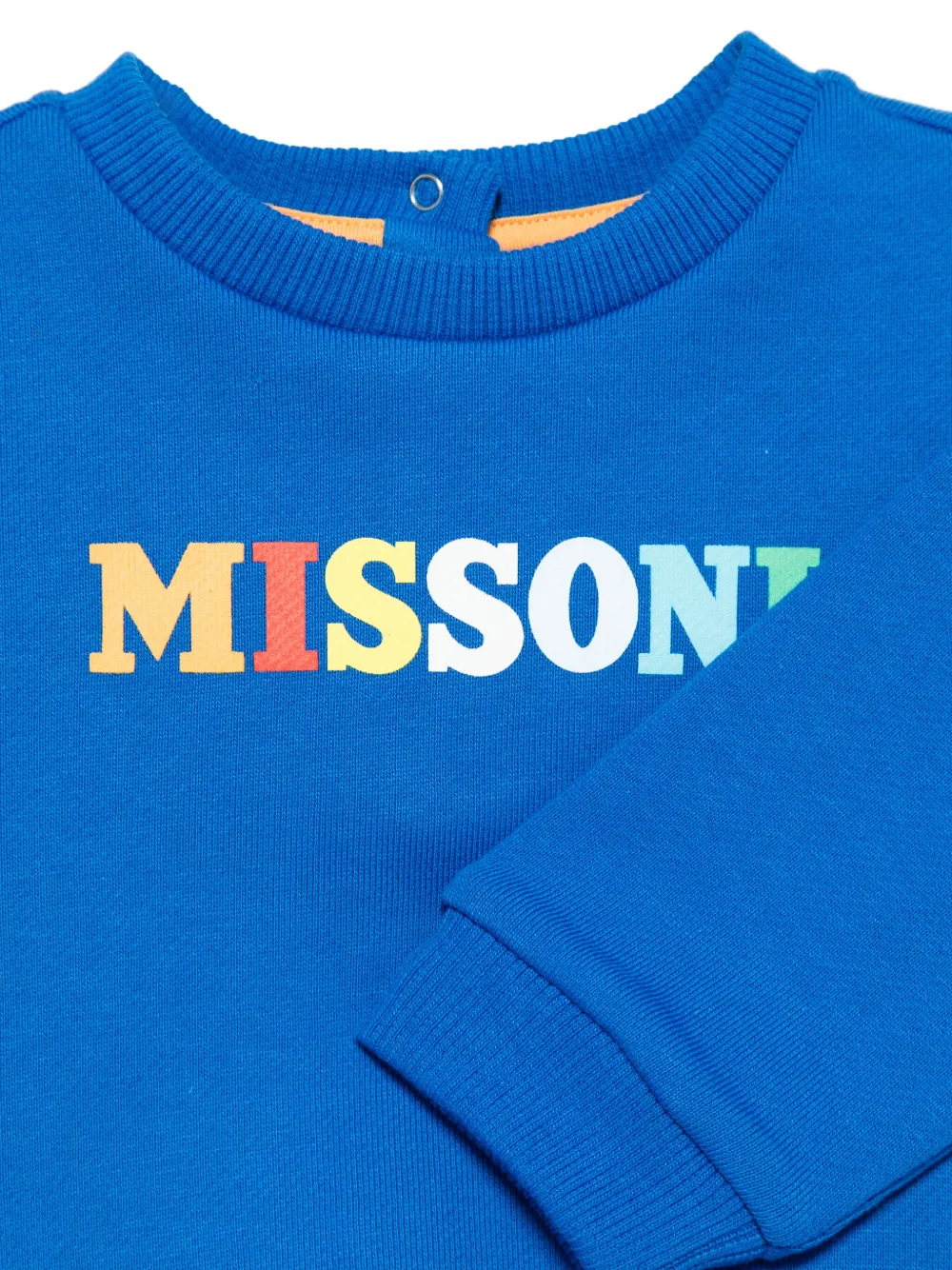 Missoni Kids Sweater met logoprint Blauw