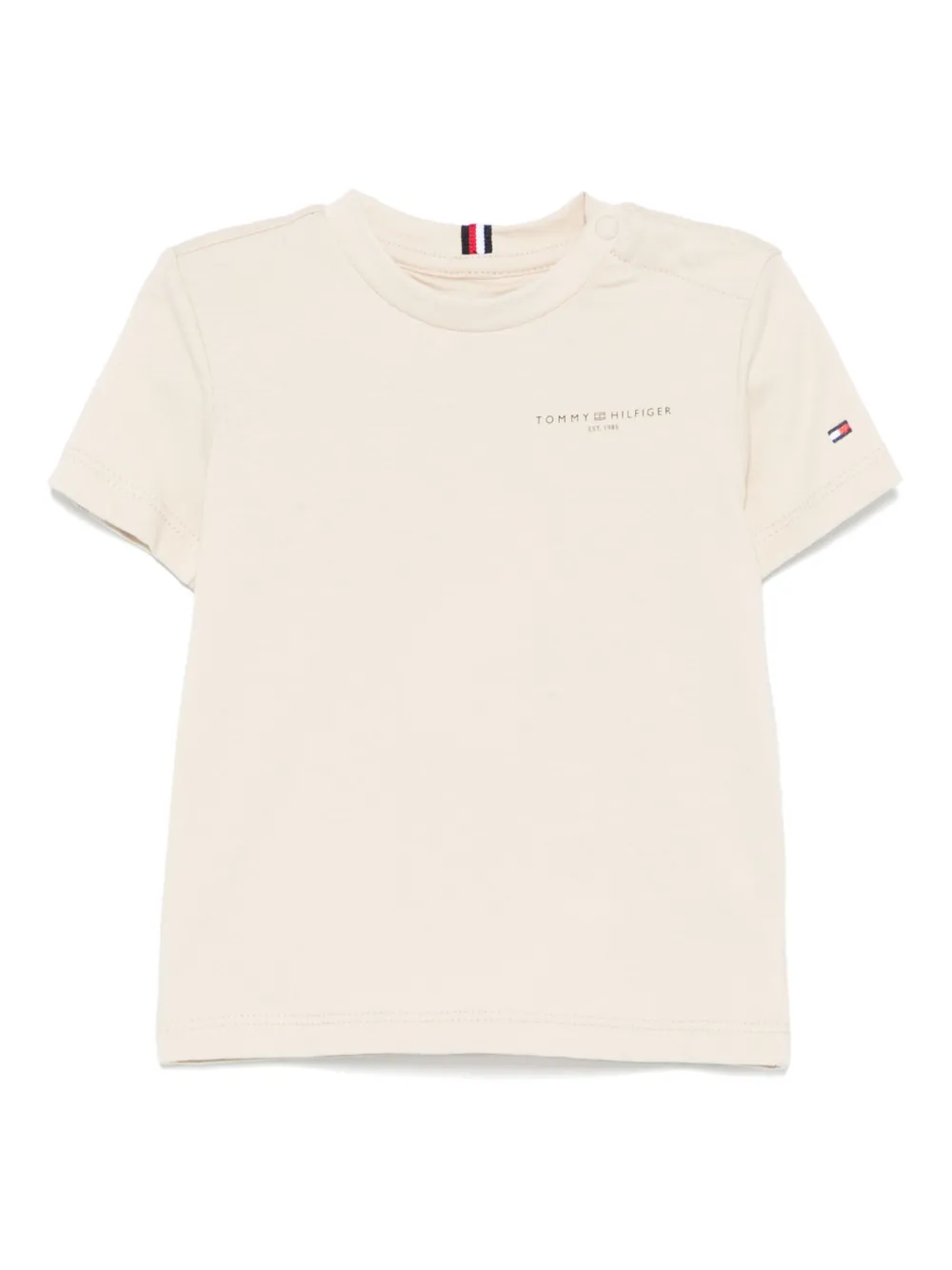 Tommy Hilfiger Junior Logo-print T-shirt In Neutrals