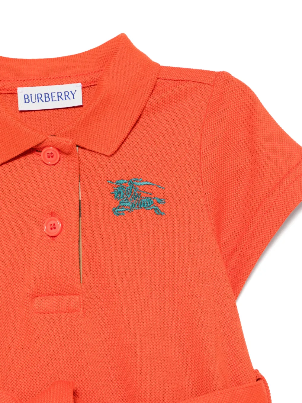 Burberry Kids Equestrian Knight jurk met borduurwerk Oranje