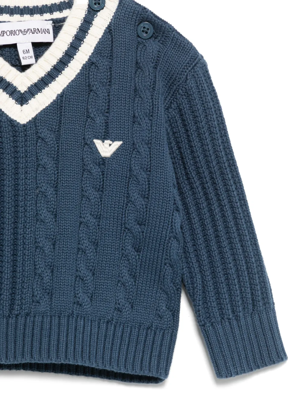 Emporio Armani Kids Trui met logopatch Blauw