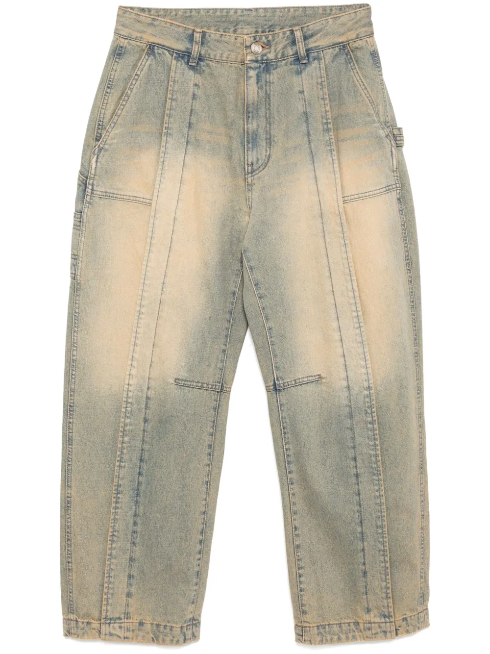 tapered-leg jeans