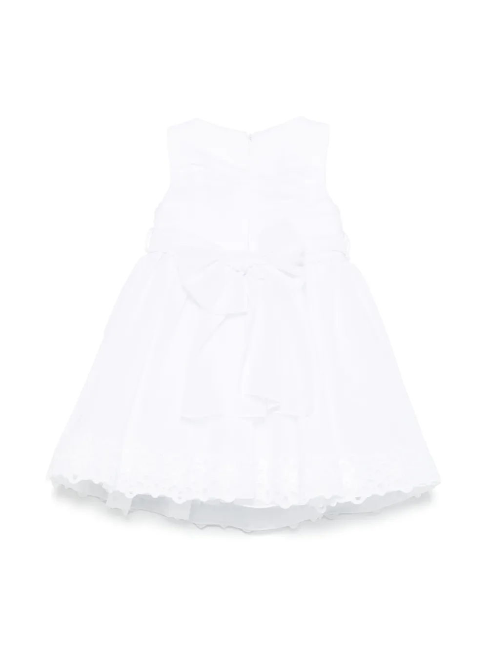 Colorichiari Jurk met gesmockt detail Wit