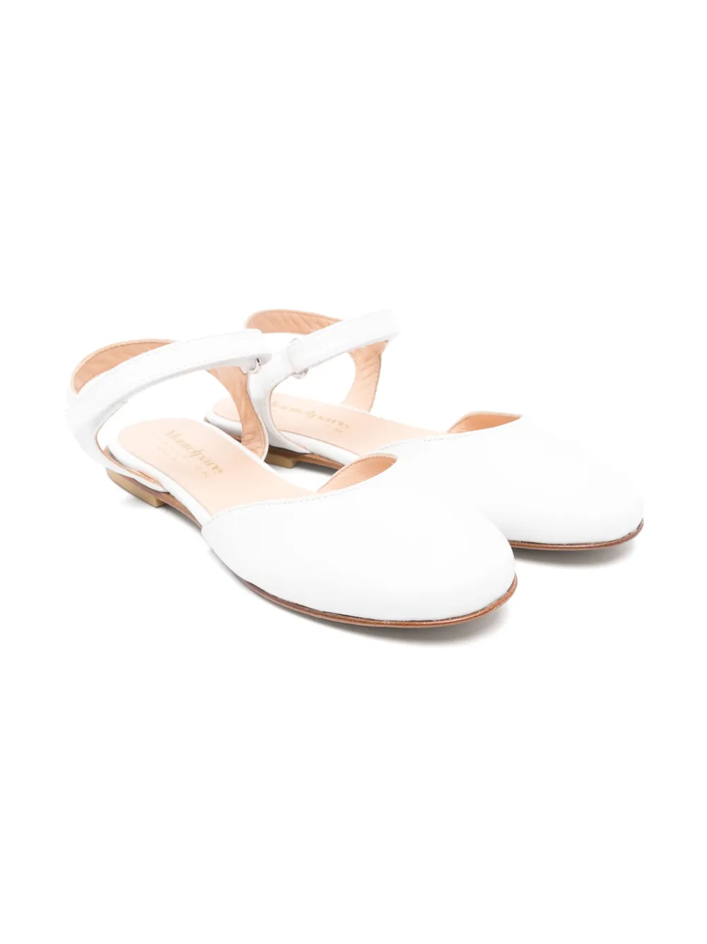 MONTELPARE TRADITION leather ballet flats White