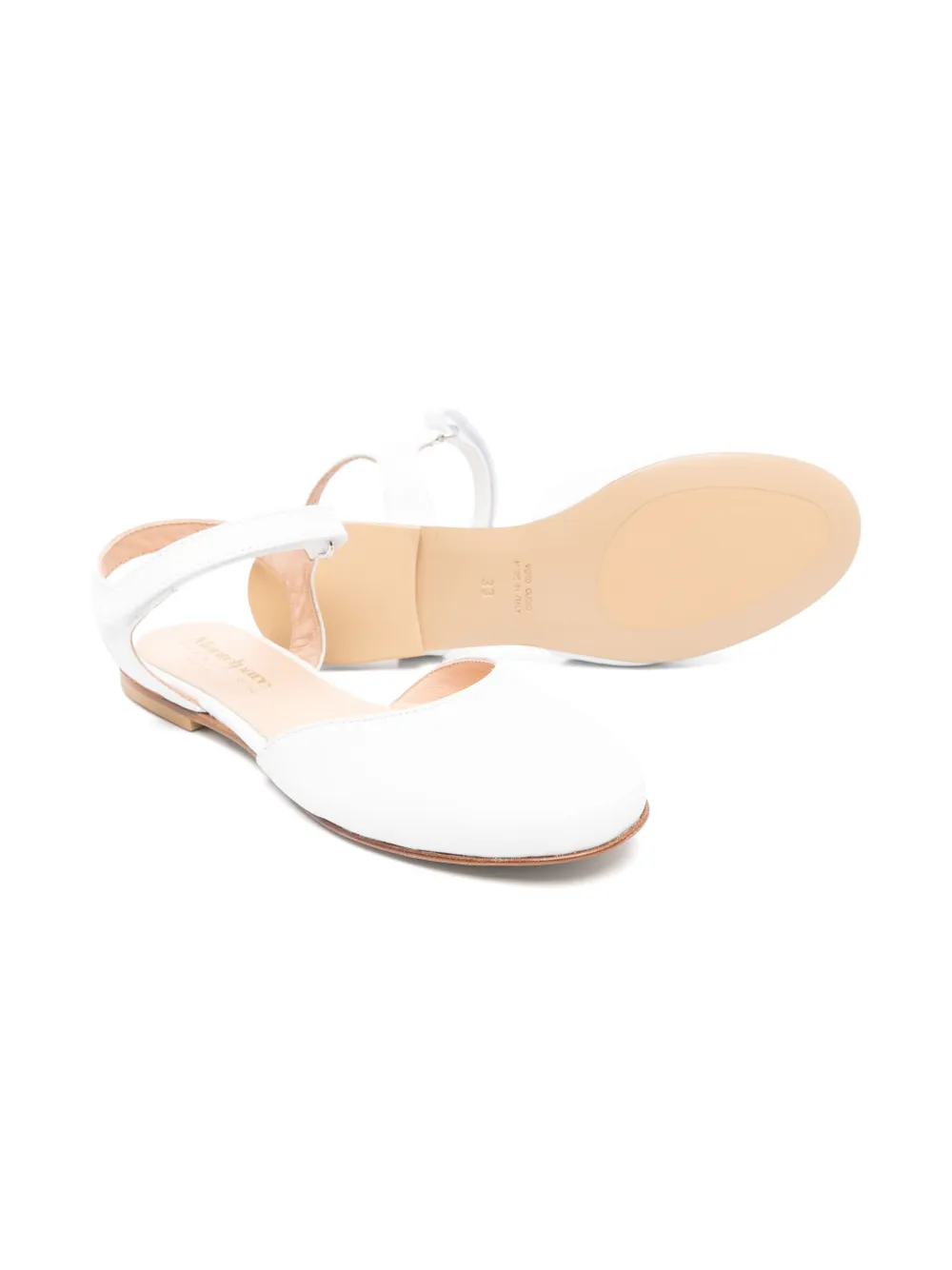 MONTELPARE TRADITION leather ballet flats White