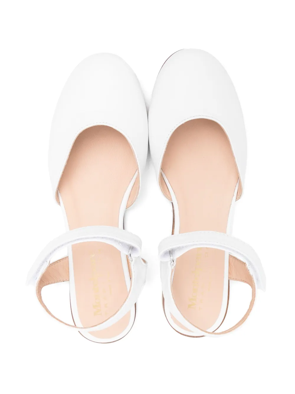 Montelpare Tradition Leather Ballet Flats In 白色