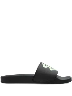 Balenciaga Cagole Studded Flip Flops | Black | FARFETCH