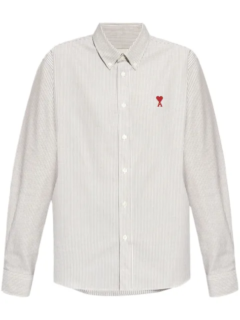 AMI Paris striped cotton shirt