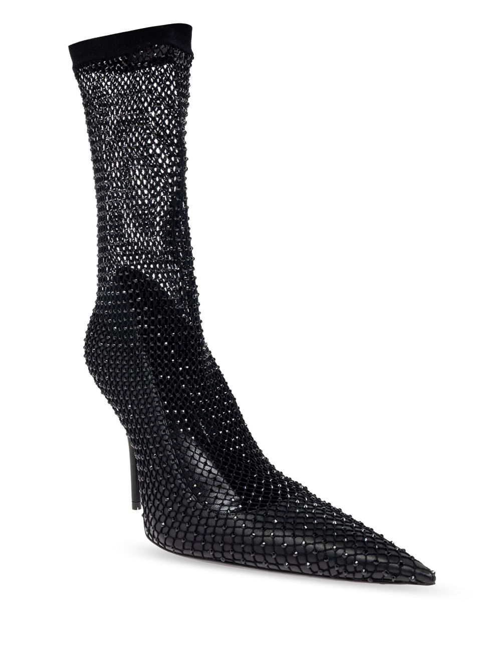 Balenciaga 110mm Avenue fishnet booties - Zwart