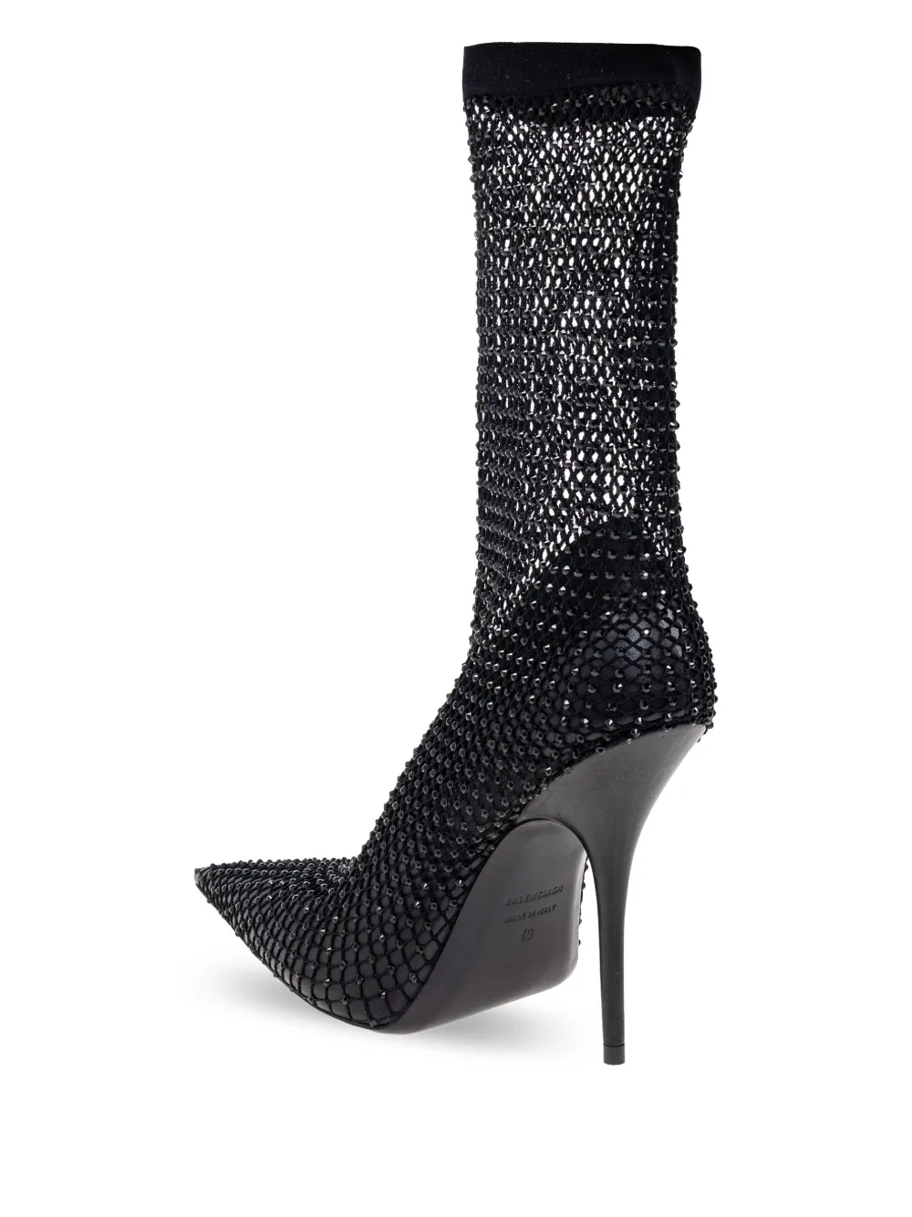 Balenciaga 110mm Avenue fishnet booties Black