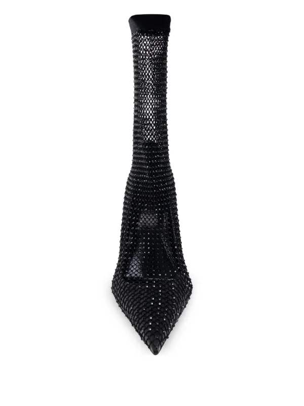 Balenciaga 110mm Avenue Fishnet Booties | Black | FARFETCH