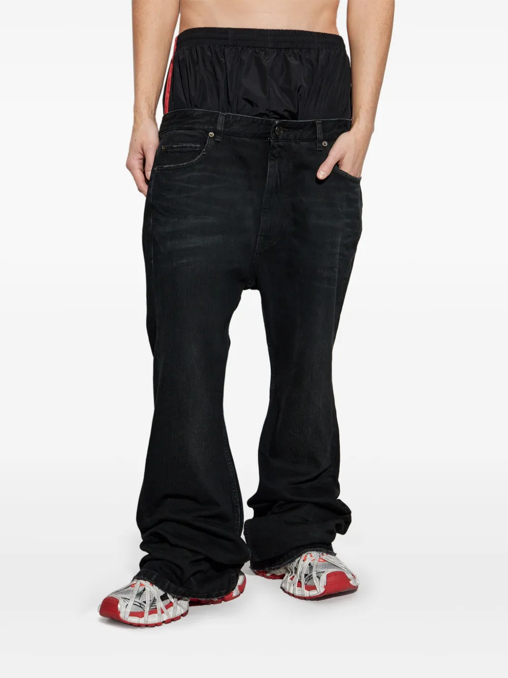 Balenciaga Gelaagde jeans Zwart