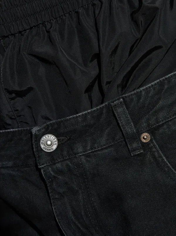 Balenciaga Layered Jeans | Black | FARFETCH BN