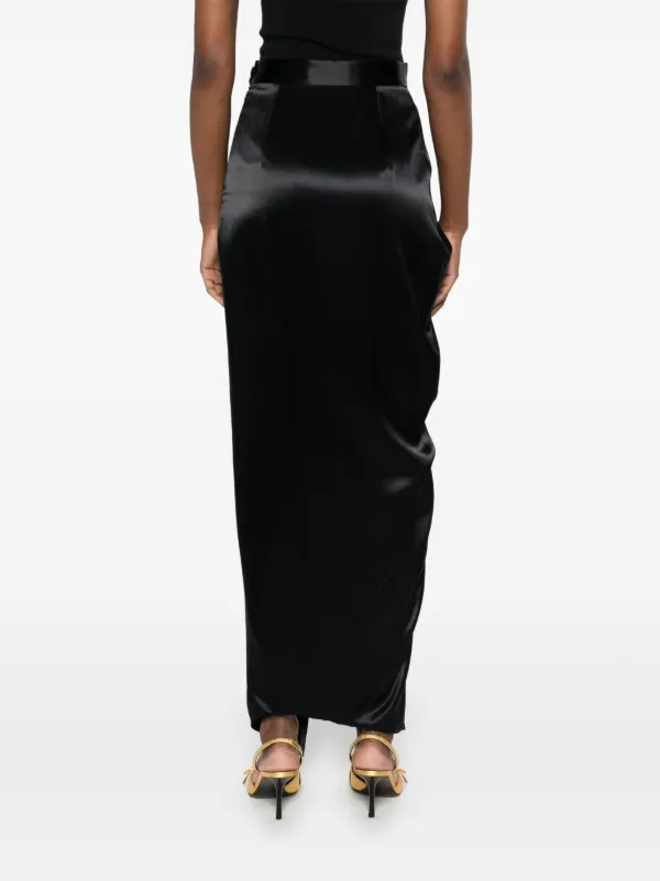 FRANGANT フランゴン　Tie satin skirt BLK GC5829-FAX1664_LB999_OS_J