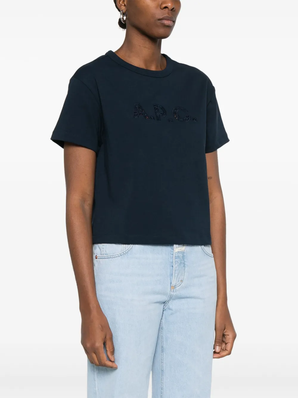 A.P.C. Katoenen T-shirt Blauw