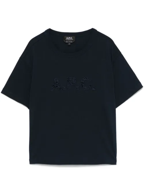 A.P.C. t-shirt en coton - Bleu - A.P.C. - Modalova