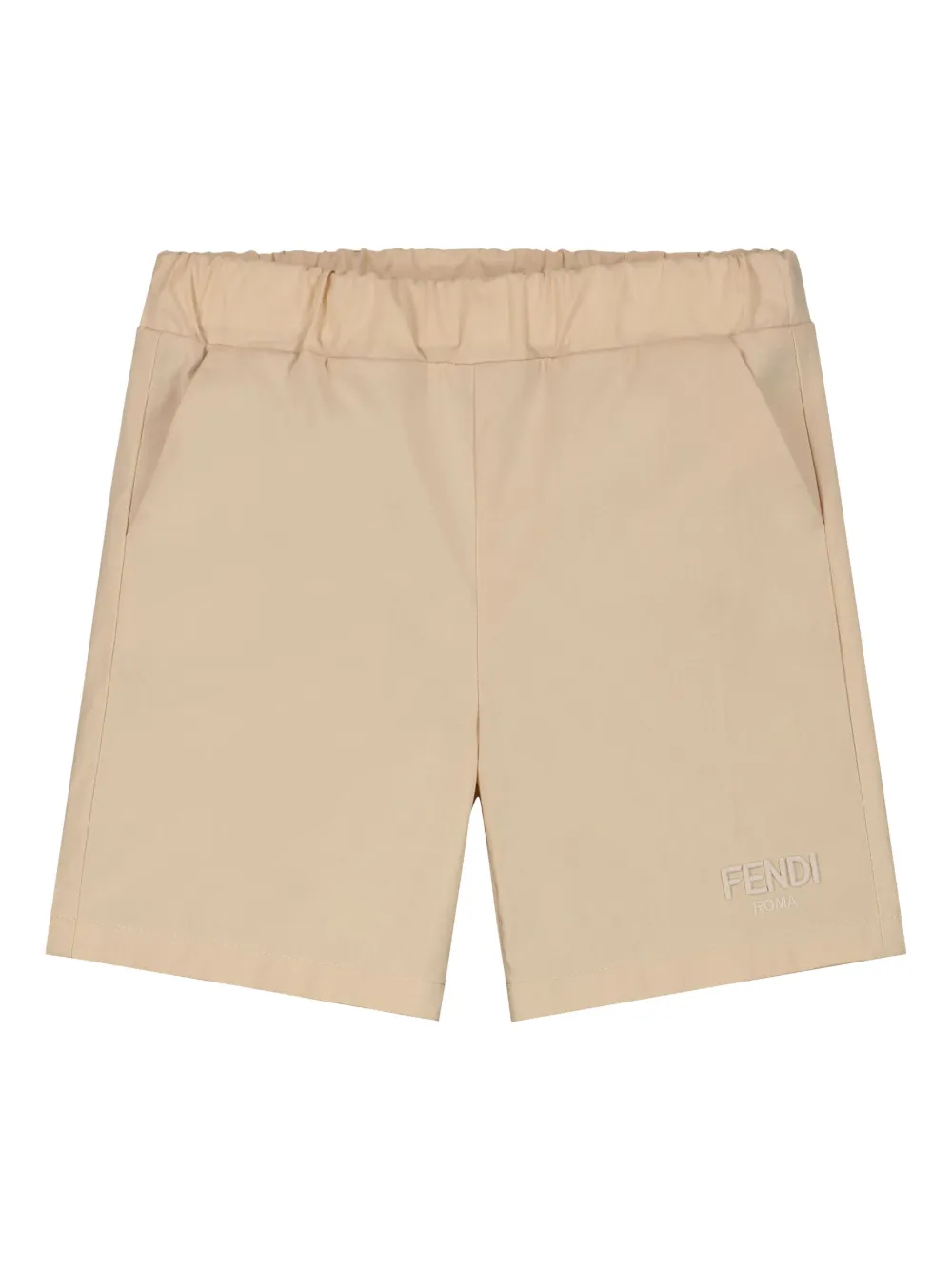 Fendi Kids Shorts met geborduurd logo Bruin
