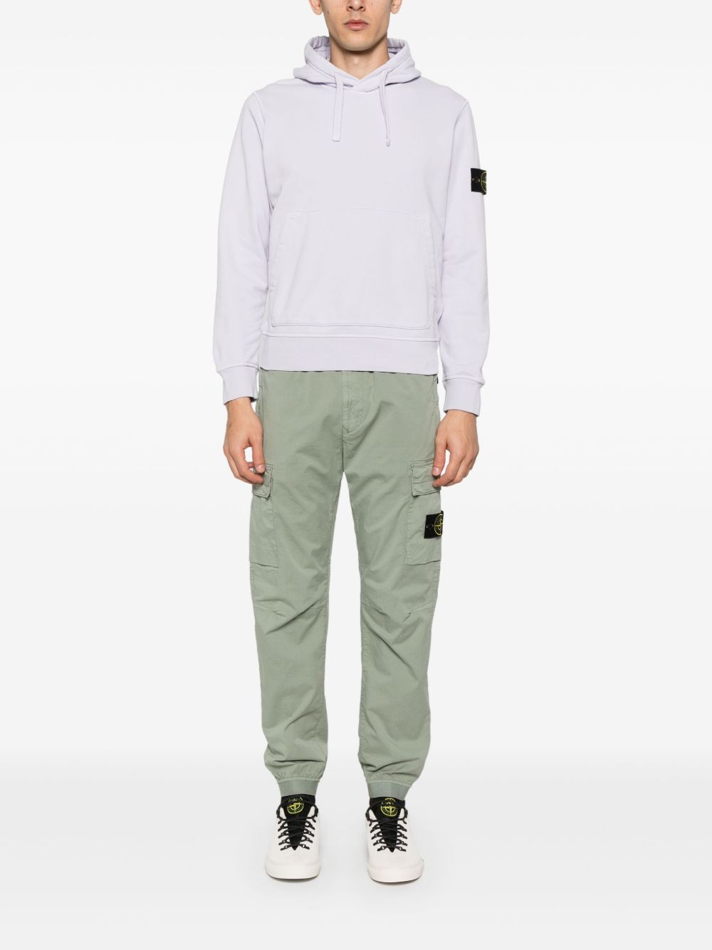 Stone Island twill-weave cargo pants - Groen