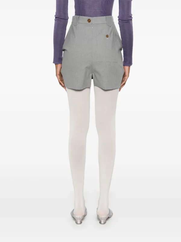 Vivienne Westwood|SKIRTS (MINI PLEATED CARGO SKIRT (1K0 Vivienne Westwood Pleated Cargo Mini Skirt | Grey | FARFETCH