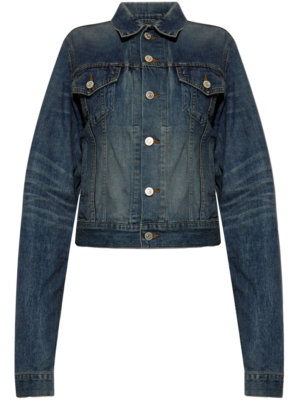 Balenciaga Denim jack Blauw