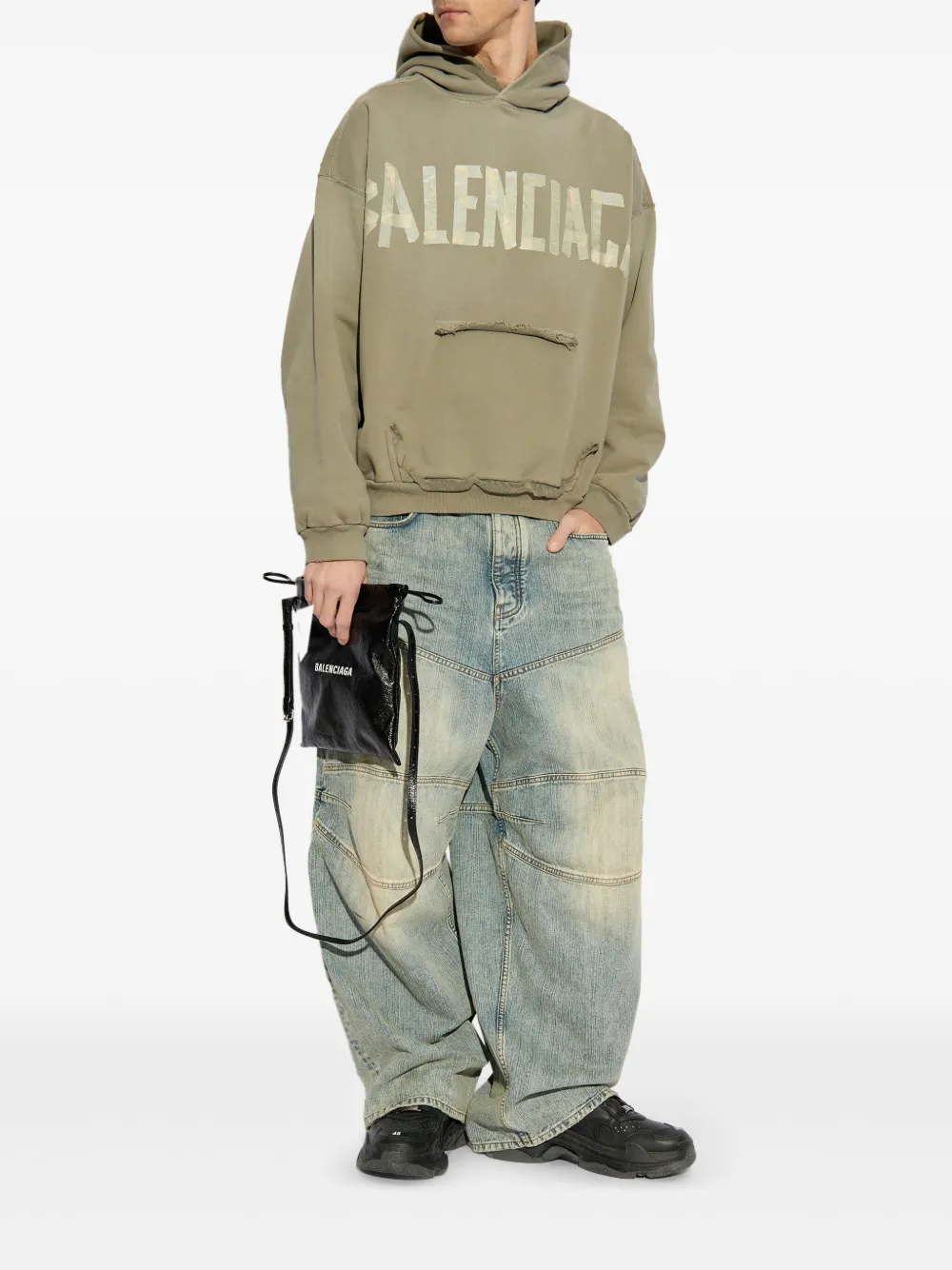 Image 2 of Balenciaga Felpa Tape Type con cappuccio