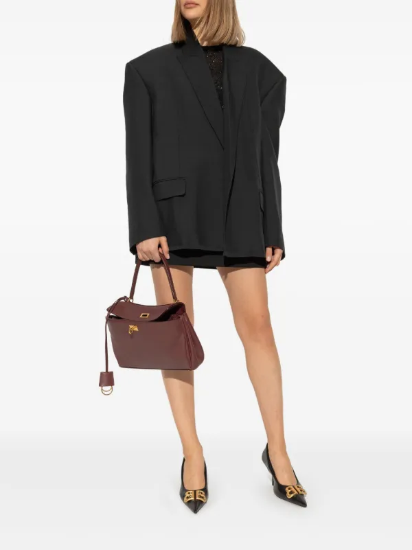 【BALENCIAGA】90mm Monaco leather pumps Balenciaga Monaco 90mm Pumps | Black | FARFETCH