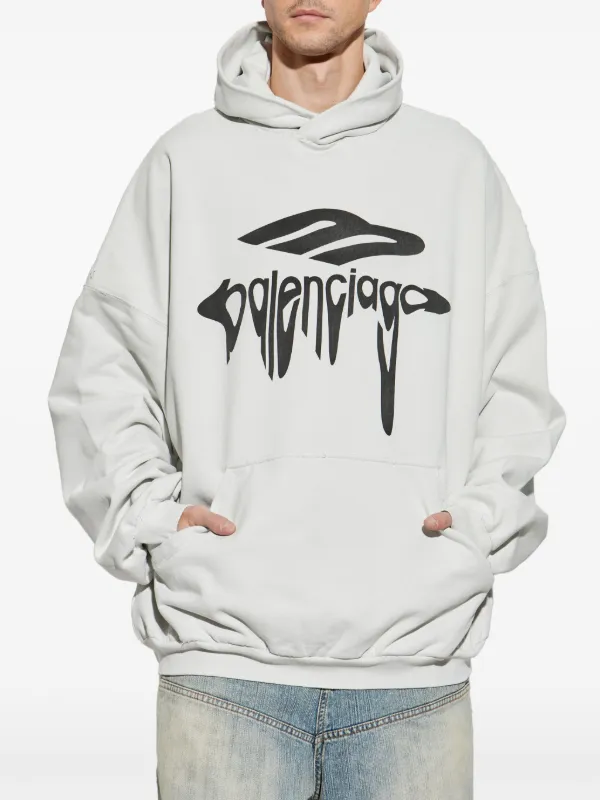 パーカー・フーディ balenciaga 3B LIQUEFIED' HOODIE Balenciaga 3B Liquified Hoodie Large Fit | Saks Fifth Avenue