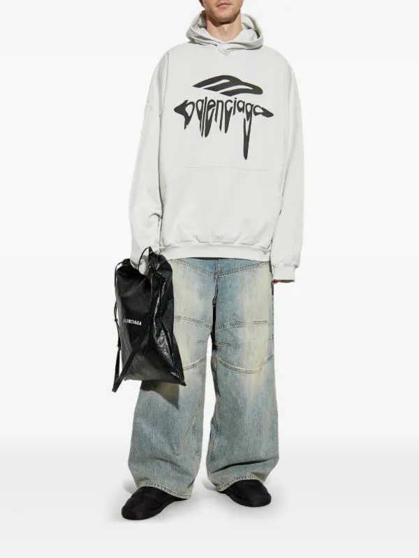 パーカー・フーディ balenciaga 3B LIQUEFIED' HOODIE Balenciaga 3B Liquified Hoodie Large Fit | Saks Fifth Avenue