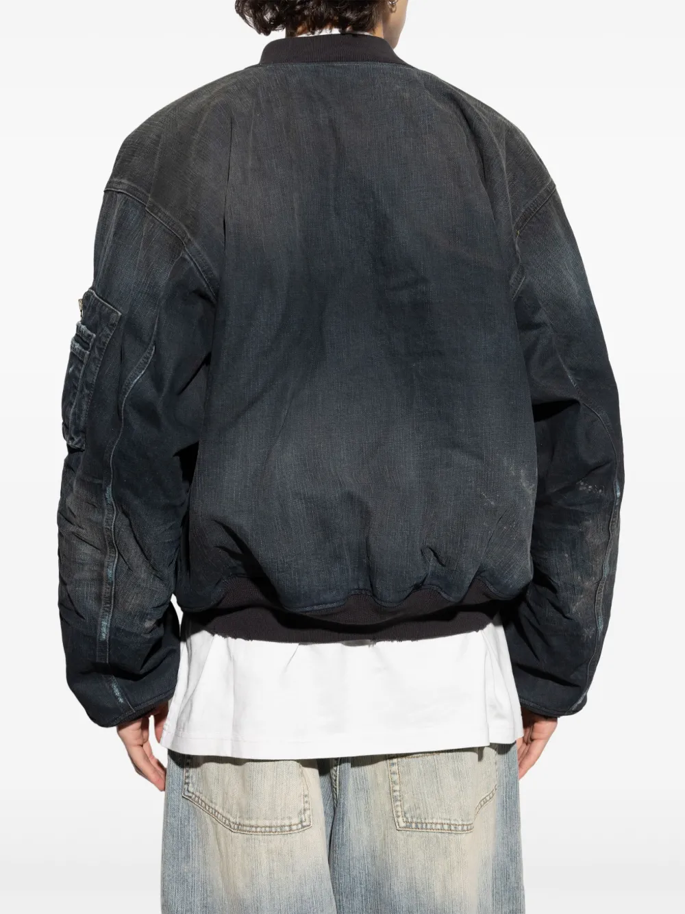 Balenciaga Denim Bomber Jacket | Blue | FARFETCH AO