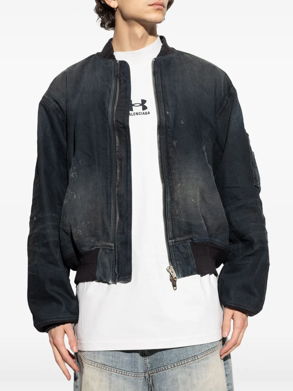 BALENCIAGA denim bomber jacket サイズxs 28087184_57683531_322.jpg