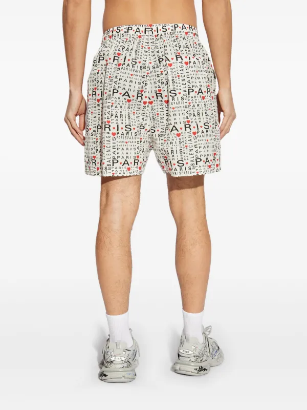 Balenciaga Paris ショートパンツ | ホワイト | FARFETCH JP