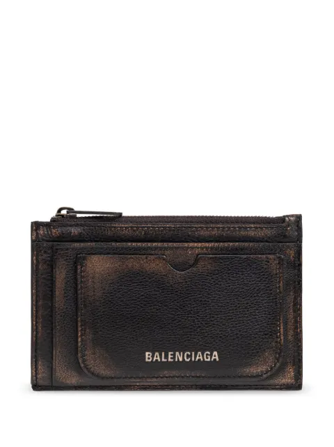 Balenciaga logo leather wallet