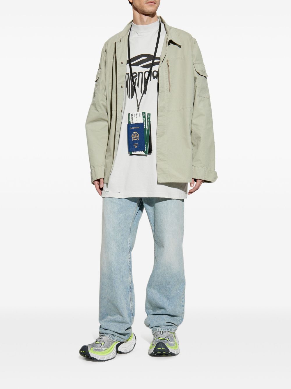 Balenciaga cotton shirt jacket - Beige