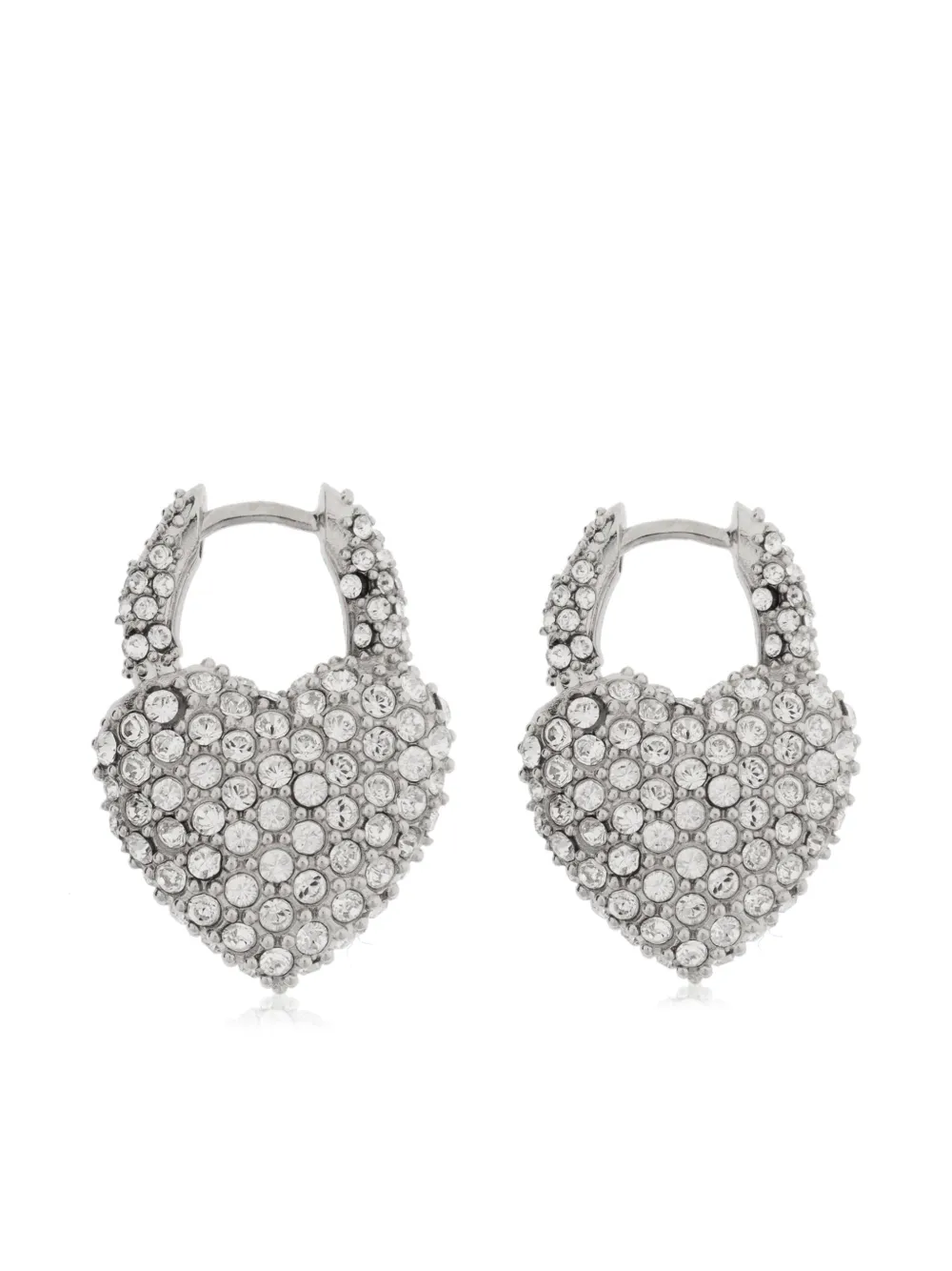 rhinestone-embellished earrings