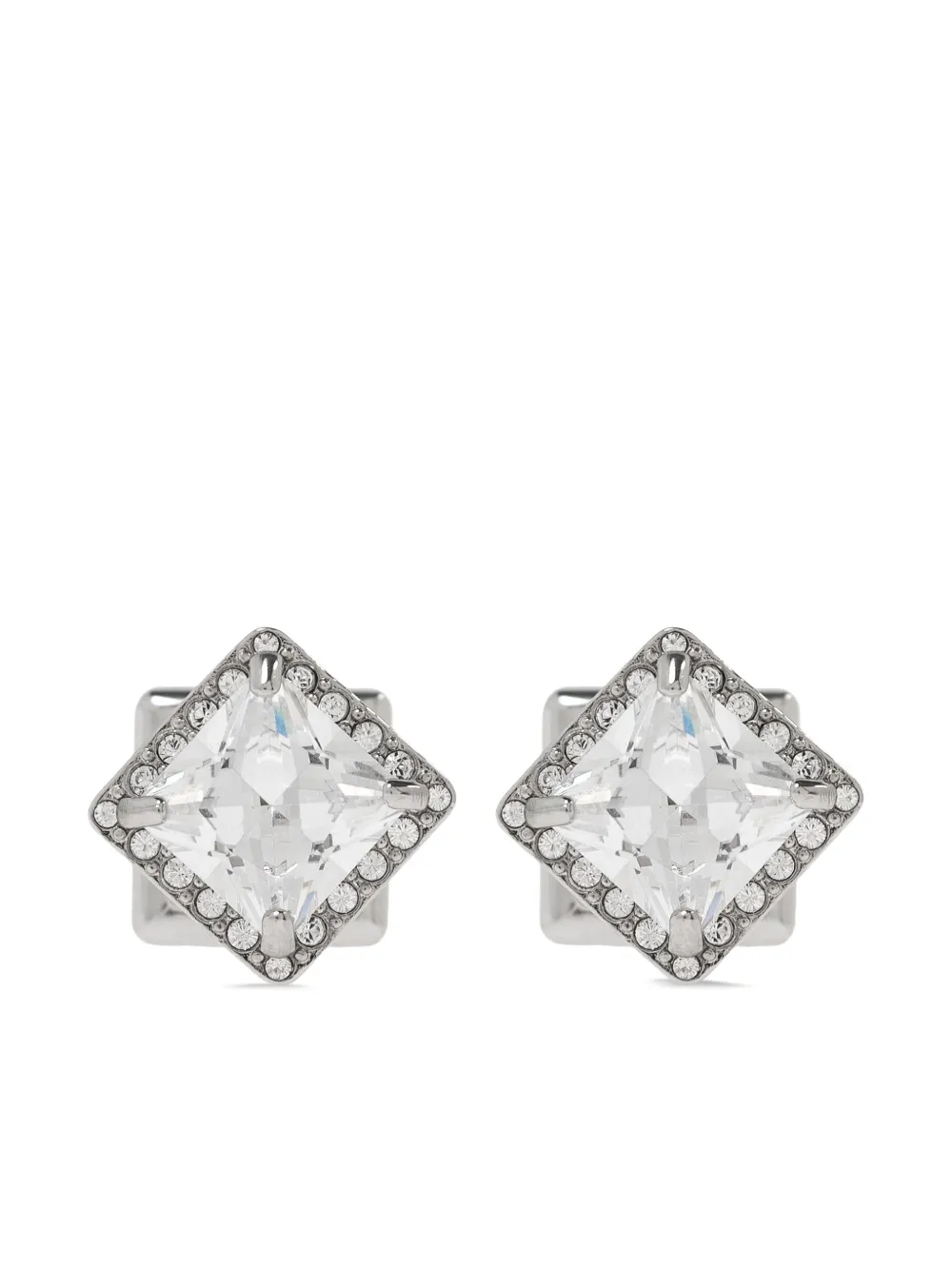 crystal-embellished stud earrings
