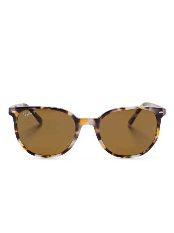 Ray-Ban Elliot Tortoiseshell Sunglasses with Brown Case Ray-Ban RB2197 Elliot Polarized 135757 Oval Tortoise Brown  main image 2