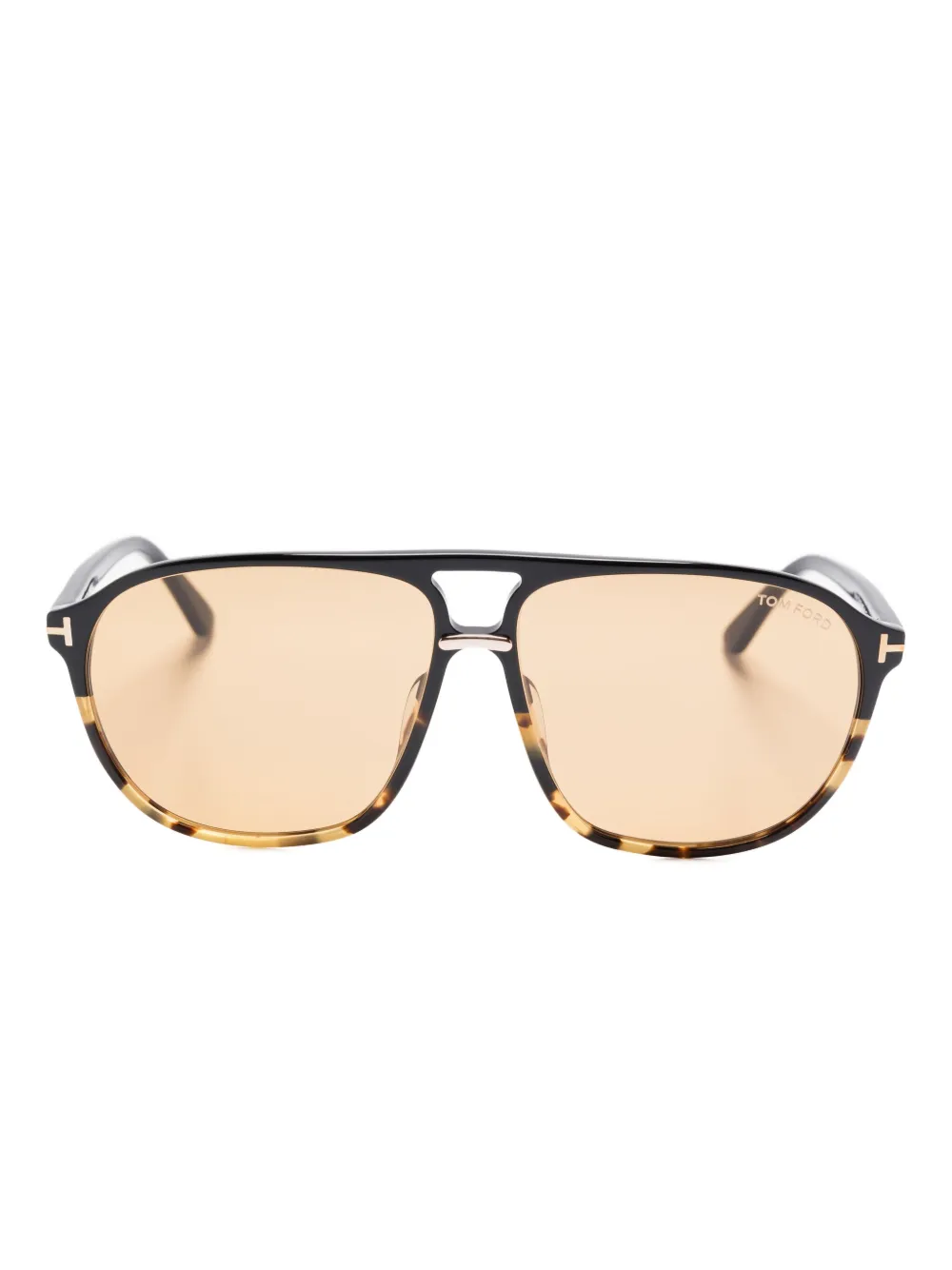 TOM FORD Eyewear Bruce zonnebril van acetaat met schilpadschild-design Zwart