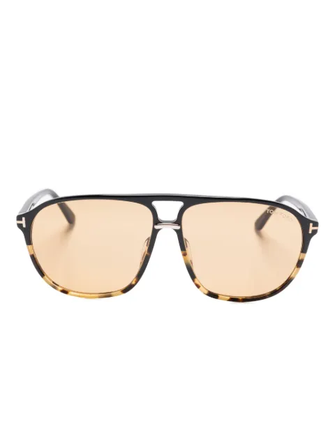 TOM FORD Eyewear Occhiali da sole Bruce con effetto tartarugato