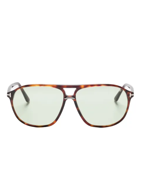 TOM FORD Eyewear Bruce Pilotenbrille in Schildpattoptik