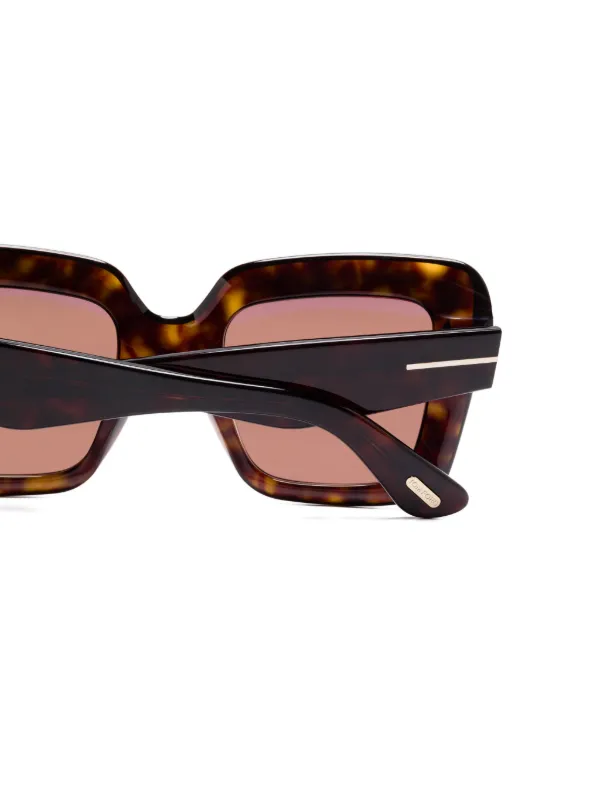 TOM FORD Eyewear Esme Tortoiseshell Sunglasses | Brown 
