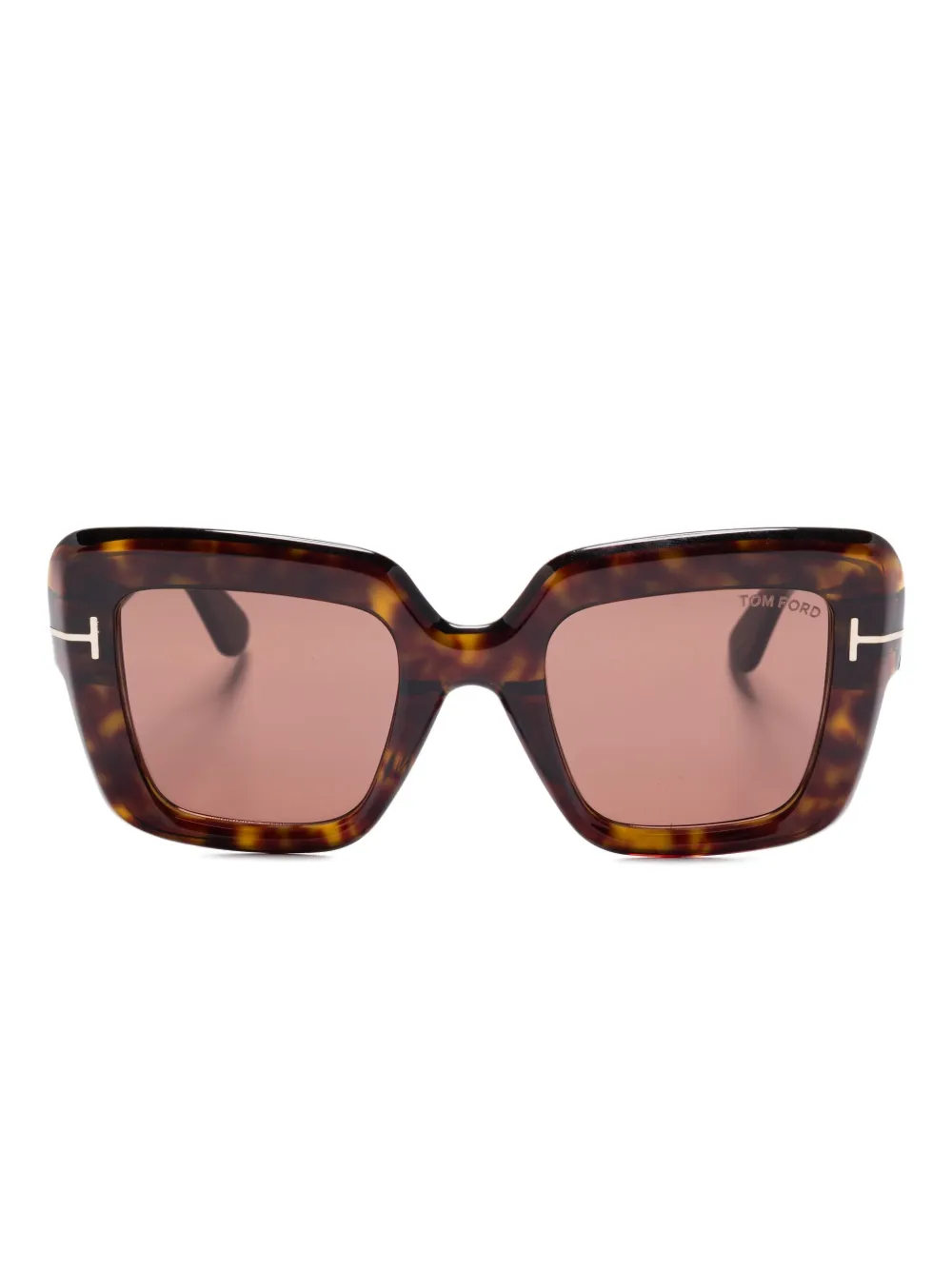 TOM FORD Eyewear Esme zonnebril met schildpadschild-design Bruin