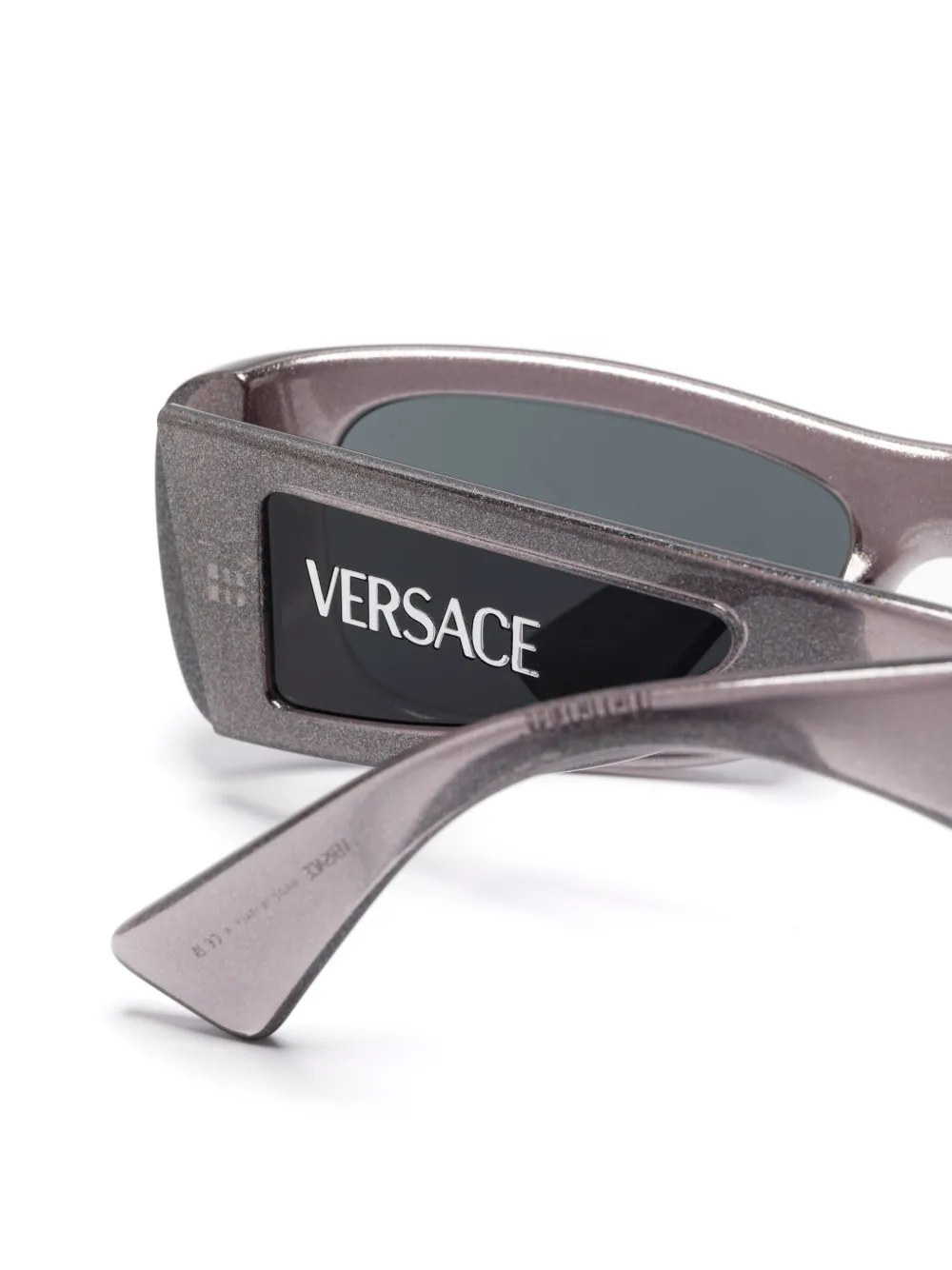 Versace Eyewear Zonnebril met rechthoekig montuur Grijs