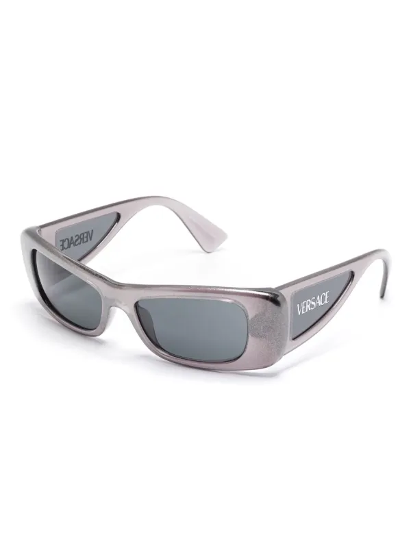 Versace Eyewear スクエアフレーム サングラス | グレー | FARFETCH JP 