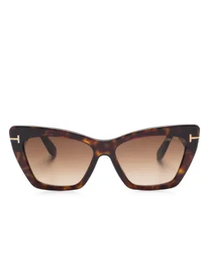 TOM FORD Eyewear トータスシェル サングラス | ブラウン | FARFETCH JP