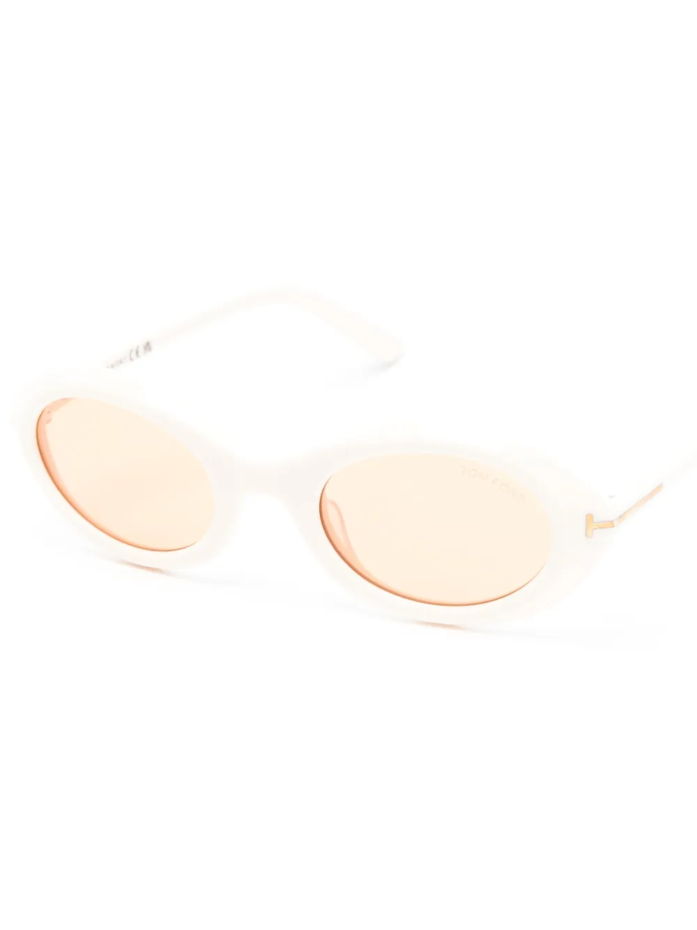 TOM FORD Eyewear Carmen oval-frame sunglasses - Beige