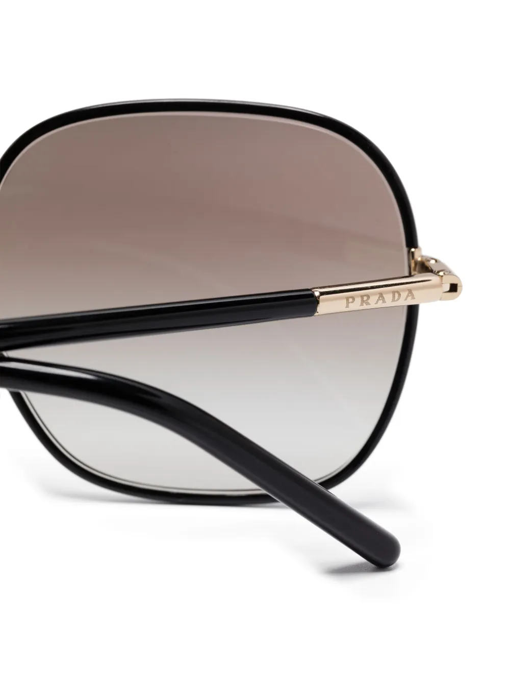 Prada Eyewear Zonnebril met vierkant montuur Zwart