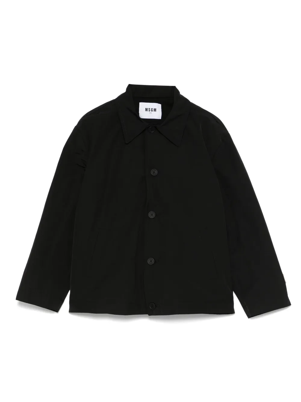 MSGM Kids Shirtjack met logoprint Zwart