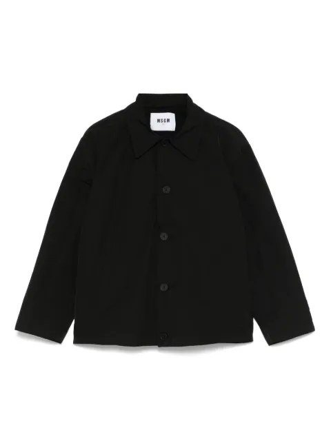 MSGM Kids sobrecamisa con logo estampado