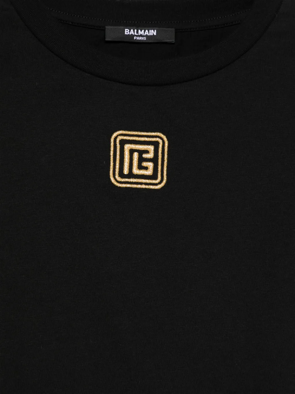 BALMAIN LOGO-EMBROIDERED T-SHIRT