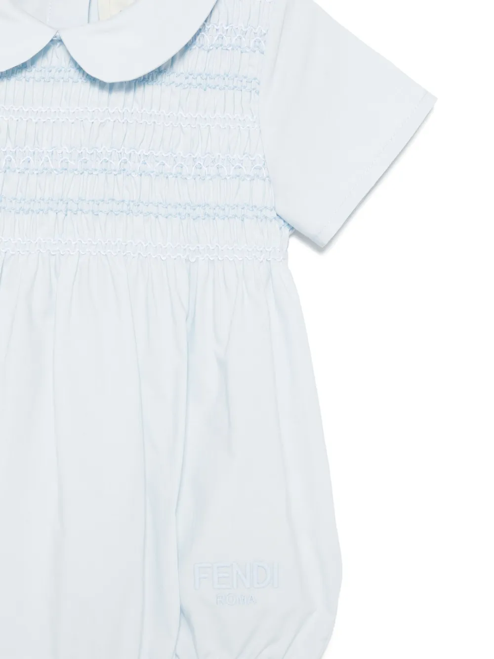 Fendi Kids Popeline romper Blauw