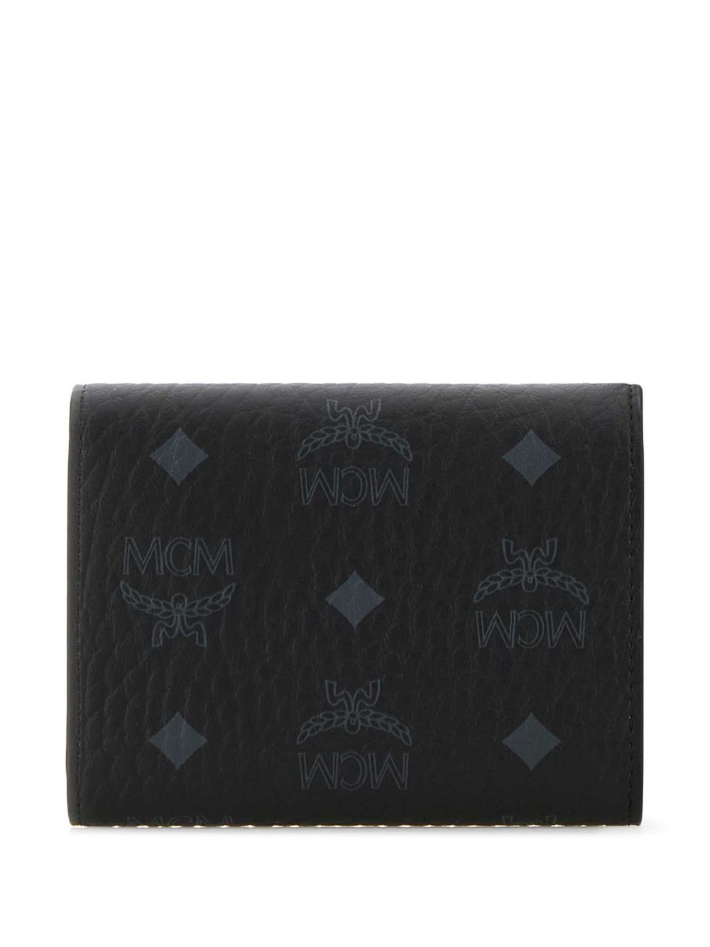 MCM logo-print wallet - Zwart